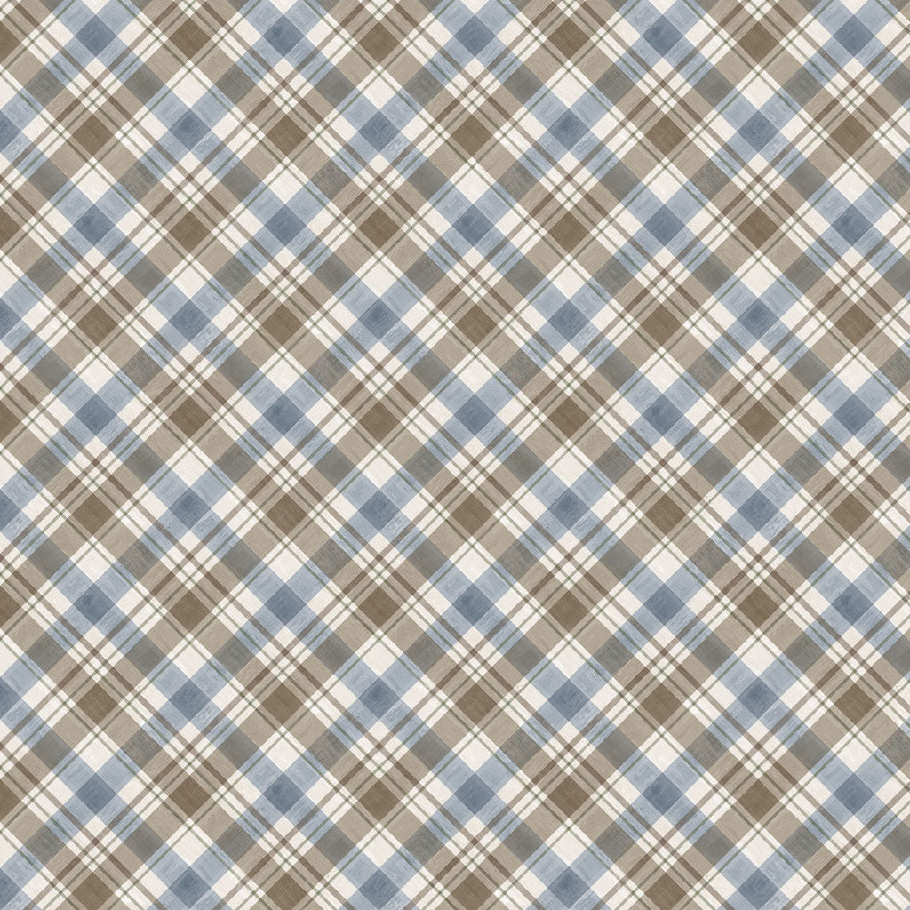 Diagonal Plaid - Wildwood - Slate