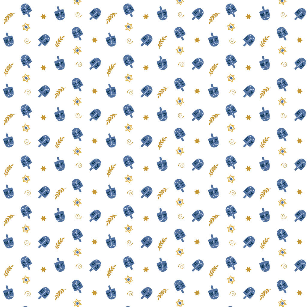 Digital Dreidels - Happy Hanukkah - White