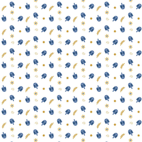 Digital Dreidels - Happy Hanukkah - White