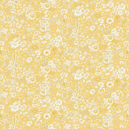 Beautiful bright yellow floral with white flowers! Flower Show Sunrise by Liberty Fabrics Collection. Perfect for quilting, crafting, and even garment making. Super soft hand!  100% Cotton, 44/45"