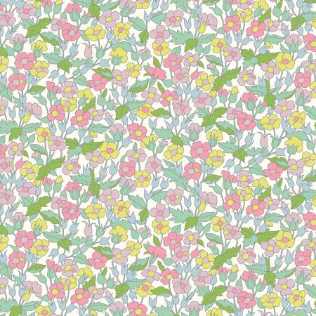 From Liberty Fabrics Liberty Carnaby by Liberty Fabrics Collection In Floral  Beautiful neon and pastel floral pattern printed onto a soft cotton. 