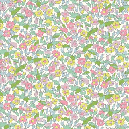 From Liberty Fabrics Liberty Carnaby by Liberty Fabrics Collection In Floral  Beautiful neon and pastel floral pattern printed onto a soft cotton. 