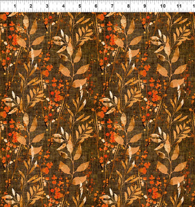This beautiful small leaf toss fabric is covered in rich reds and oranges with a brown cross hatched design in the background. This would be beautiful for autumnal projects!   100% cotton 44"/45"