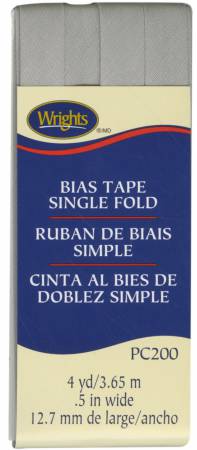 Wrights Double Fold Bias Tape is colorfast and needs no ironing. It's great for binding straight or curved edges, or as a color accent on apparel. Machine washable. 55% polyester and 45% cotton. 1/4 inch wide. 4 yards.