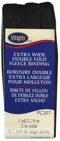 Wrights Extra Wide Double Fold Bias Tape is colorfast and needs no ironing. It's great for binding straight or curved edges, or as a color accent on apparel and home decor projects. Machine washable. 55% polyester and 45% cotton. 1/2 inch wide finished size. 3 yards.