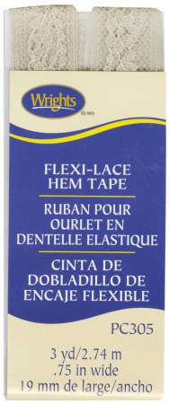 Ideal as a decorative band trim. Decorative facing for hems. Colorfast to dry cleaning. Iron at low heat. 100% Nylon. 3/4in x 2 1/2 yds.
