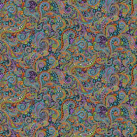 Multi Bubble Paisley w/ Metallic