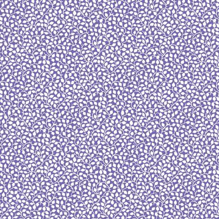Pat Sloan for Benartex - this fabric is covered in little white vines and leaves over a purple background. This is a great alternative to a solid! Small scale design. 