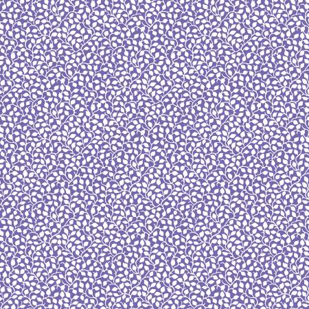 Pat Sloan for Benartex - this fabric is covered in little white vines and leaves over a purple background. This is a great alternative to a solid! Small scale design. 