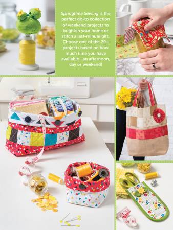 These 20+ cute and practical patterns are perfect for organizing and brightening up your home. Time icons indicate how long each project takes -- an afternoon, day or weekend. With projects for the sewing room, kitchen and gift-giving, this is a go-to collection for sewists of all skill levels. Full-sized templates for applique.  Pages: 66 Publish Date: 09/10/2021 Softcover