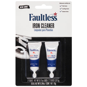 Safe to use on both steam and non steam irons, flat irons and curling irons. Use to remove melted webs, fusibles, iron-on interfacings, trims, burned-on synthetics or coating caused by excess hair producsts. Works while iron is hot. Non-flammable and non-toxic.