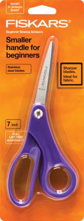 Our Beginner Sewing Scissors offer the cutting performance of our Original Orange-handled Scissors in a size perfect for younger sewing and quilting enthusiasts who are just getting started. High-grade, stainless-steel blades feature a precision-ground edge that stays sharp longer and cuts all the way to the tip — essential for anyone who cuts fabric.