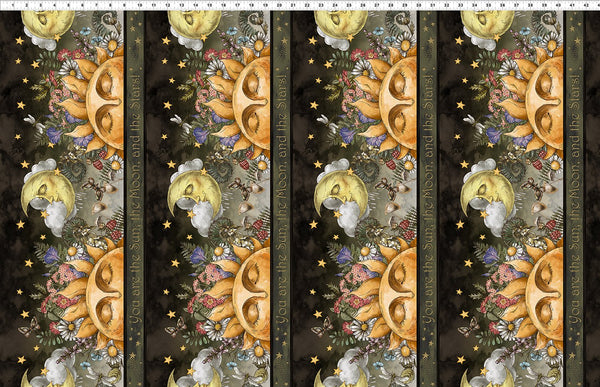 This fabric is from In the Beginning and is designed by Jason Yenter. This collection is a little bit reminiscent of the 90s. This fabric is a border that repeats every 11". This border is on the larger scale and would be perfect for a quilt or tablecloth, etc. There are 4 borders in the width of the fabric.   This fabric is 100% cotton and is 44"/45"  ALL FABRICS ARE PRICED BY THE HALF YARD.  PLEASE ORDER IN QUANTITIES OF 1/2 YARD.  WE WILL CUT IN ONE PIECE.
