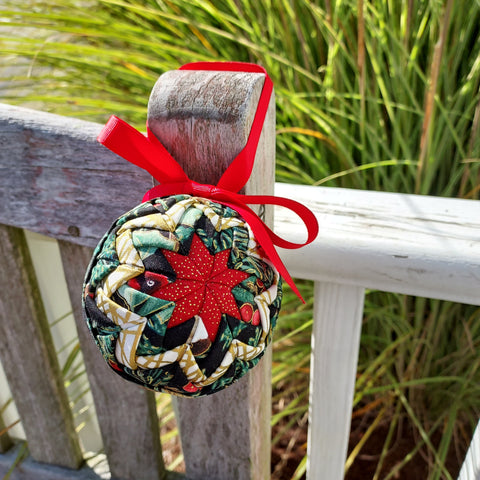 This is an easy ornament project that does not require ANY sewing!  Just fold and pin!  Make it for yourself or someone else this holiday season. Suitable for students ages 9+. All materials included.
