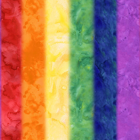 This fabric is for Pride! - Rainbow striped fabric with a watercolor, flowy ink effect. This fabric has all colors in the rainbow and is perfect for all sorts of projects! 