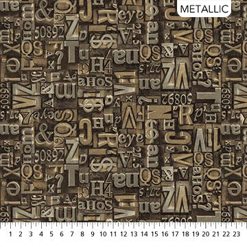 Created by celebrated Stonehenge designer Linda Ludovico, Heavy Metal embraces metallic palettes. Gold can be used alone or in combination to create something completely unique. Heavy Metal is equally at home in traditional vintage or modern urban style. Fussy cut these textiles for collaging or technical quilting!