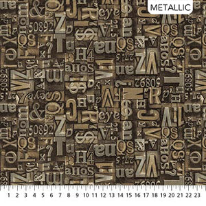Created by celebrated Stonehenge designer Linda Ludovico, Heavy Metal embraces metallic palettes. Gold can be used alone or in combination to create something completely unique. Heavy Metal is equally at home in traditional vintage or modern urban style. Fussy cut these textiles for collaging or technical quilting!