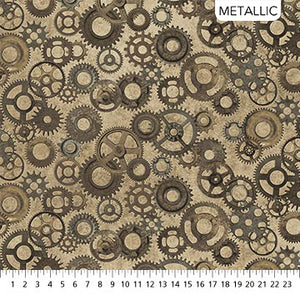 Created by celebrated Stonehenge designer Linda Ludovico, Heavy Metal embraces metallic palettes. Gold can be used alone or in combination to create something completely unique. Heavy Metal is equally at home in traditional vintage or modern urban style. Fussy cut these textiles for collaging or technical quilting!
