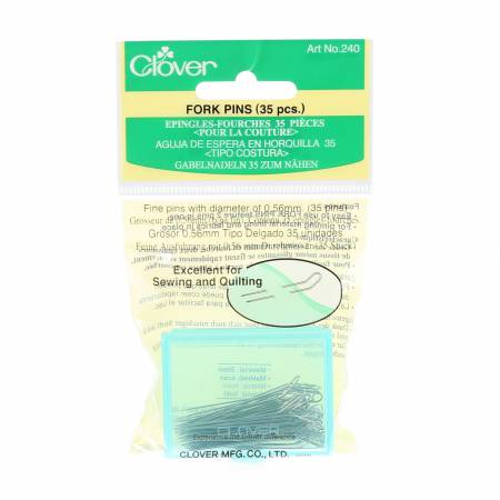 The double pins can quickly piece and firmly hold a slippery lining material temporarily in place. The grip of the double pin is bent for ease in handling.  Made of: Metal Use: Pins Size: 1.5in long Included: 35 pins
