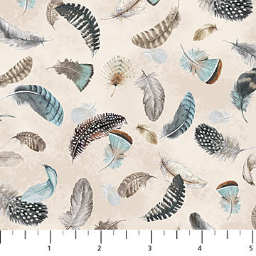 Created by the Northcott Studio, Feathered Nest is at home in both traditional and modern interiors. The collection is characterized by exquisitely detailed multi directional patterns showcasing charming chickadees and wispy feathers as well as delicate pussy willows. A palette of cream, taupe and brown is complemented by tranquil blues in a variety of values creating a mood of quiet serenity. Feather your nest with this beautiful new collection from Northcott Studio. 
