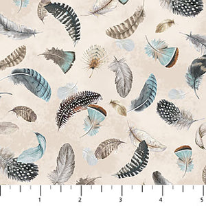 Created by the Northcott Studio, Feathered Nest is at home in both traditional and modern interiors. The collection is characterized by exquisitely detailed multi directional patterns showcasing charming chickadees and wispy feathers as well as delicate pussy willows. A palette of cream, taupe and brown is complemented by tranquil blues in a variety of values creating a mood of quiet serenity. Feather your nest with this beautiful new collection from Northcott Studio. 