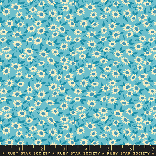 Melody Miller for Ruby Star Society - collection Stay Gold.  These daisy print fabrics are great for adding a little whimsy to your next project. Each color is unique in it's own way!