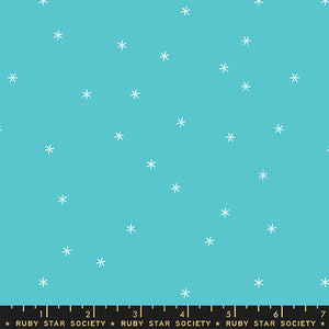 Melody Miller for Ruby Star Society - collection Spark  These bright solid fabrics are great for adding a little whimsy to your next project. Solid with metallic stars is the perfect mix - Each color is unique in its own way!  100% Cotton, 44/5"