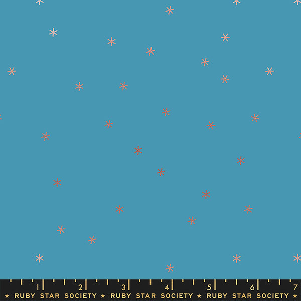 Melody Miller for Ruby Star Society - collection Spark  These bright solid fabrics are great for adding a little whimsy to your next project. Solid with metallic stars is the perfect mix - Each color is unique in its own way!  100% Cotton, 44/5"