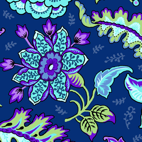 Joan Hawley of Lazy Girl Designs has curated a stunning collection of sophisticated prints perfect for all your quilting and accessories projects with QT Fabrics. A detailed Jacobean complimented by tossed leaf prints and geometrics will create projects with a high-end look for home-decor, accessories, or pretty apparel. This collection includes a 36” project panel featuring Lazy Girl’s popular Runaround Bag pattern, you’ll be able to make two bags with this versatile panel.