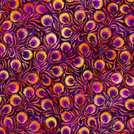 Florals, paisley and geometrics unite in bohemian style and jeweled color . Take your next quilt, accessory, or home décor accent to the next level with this dramatic collection ©Dan Morris