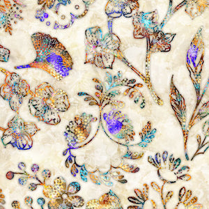 Rustic florals,medallions, and geometrics in Dan Morris’ signature style and warm color palette will create unique projects. Mix and match the prints for bohemian styled quilts, home décor, and accessories.