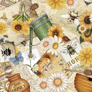 Create a buzz with bears and honey inspired projects! Bears, bees, hives, honeycombs, and sunflowers mix and match in authentic color and a hint of whimsical design. ©Dan Morris