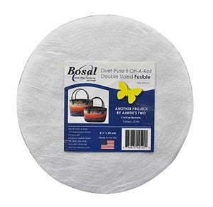 Heat sensitive adhesive on both sides that creates a formulated stabilizing bond to any fabric. Use in creating quilts, handbags, crafts and accessories.