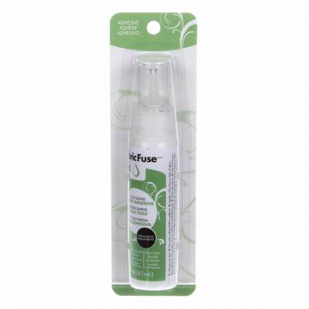Fabric Fuse Liquid Glue is a washable, permanent quick bond adhesive that dries clear and remains flexible. For use on fabrics and embellishments.  Use: Fusible Adhesive Glue Size: 2.1oz