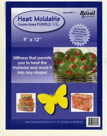 Heat Moldable Double Sided Fusible Plus Stabilizer 9in x 12in