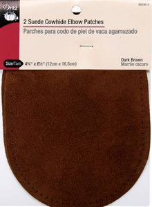 Add a sophisticated look to your suit jackets with the Dritz Suede Cowhide Elbow Patches. This pack includes two suede elbow patches measuring 4.75in x 6.5in and an instruction manual. The perforated edges of these elbow patches make them easy to sew on to your apparel. You can also use these elbow patches to give a new look to your worn-out sweaters, cardigans or blazers. Dry Clean Only.