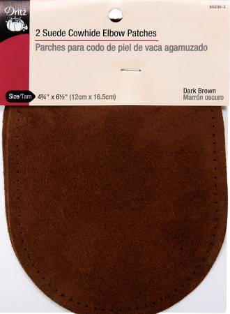Add a sophisticated look to your suit jackets with the Dritz Suede Cowhide Elbow Patches. This pack includes two suede elbow patches measuring 4.75in x 6.5in and an instruction manual. The perforated edges of these elbow patches make them easy to sew on to your apparel. You can also use these elbow patches to give a new look to your worn-out sweaters, cardigans or blazers. Dry Clean Only.