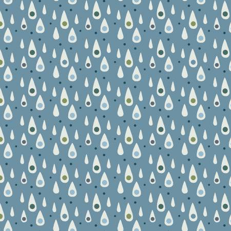 This rain drop toss is on a beautiful sky blue background. Each rain drop has different colored dots in them. Pretty soft colors that go with many things! We have 2 other fabrics in stock from this collection. Super soft hand. From Studio E By Borges, Victoria Earth Day Every Day by Victoria Borges Collection  15yds, 100% Cotton, 44/45in