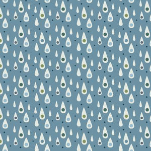 This rain drop toss is on a beautiful sky blue background. Each rain drop has different colored dots in them. Pretty soft colors that go with many things! We have 2 other fabrics in stock from this collection. Super soft hand. From Studio E By Borges, Victoria Earth Day Every Day by Victoria Borges Collection  15yds, 100% Cotton, 44/45in