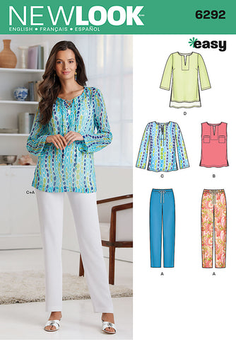 This pattern consists of a tunic, tunic tank and pants with elastic waistband   Sizes: 10-22