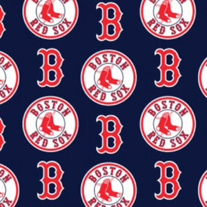 Navy cotton printed with the official Boston Red Sox logo. Perfect for anyone wanting to show some pride in their favorite baseball team. 100% cotton, 60 in. 