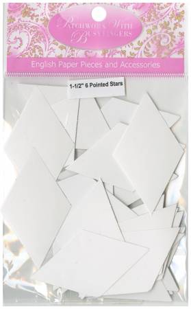 Papers for English paper piecing by Sue Daley.