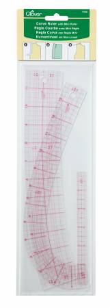 This 3 piece curve ruler set includes a French Curve, Hip Curve, and Mini Ruler. They are useful for alterations and adjustments in fashion design and pattern drafting.