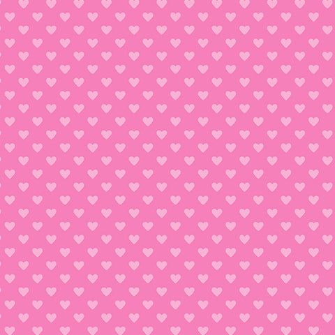 So much to love!  Classic 1/4" hearts spaced 3/8" apart, on point.  100% cotton, 44"