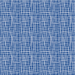 Wavy design printed onto blue cotton. From Andover fabrics designed by Kim for Sugar Pop collection 
