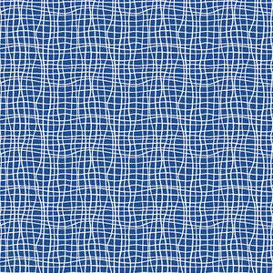 Wavy design printed onto blue cotton. From Andover fabrics designed by Kim for Sugar Pop collection 