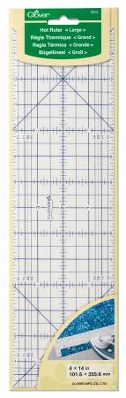 Use the Hot Ruler to measure, mark, fold, press: deep hems, long hems, miter corners.