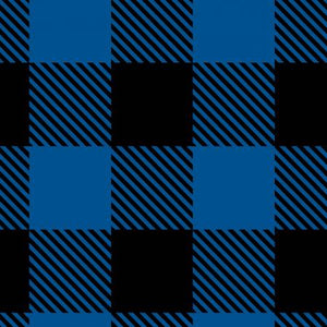 A mix on the classic, Royal blue and black buffalo plaid.  100% Polyester Fleece,  Winter Fleece, 58/60in.  From Camelot Fabrics Printed Plaids Fleece Collection In Fleece