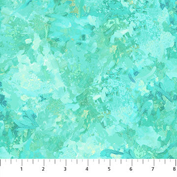 These blenders are beautiful and have such a nice variation of color - The variation resembles watercolors with the abstract shapes. Rich deep blues with navy and darker turquoise make up the juniper color and seafoam greens, whites and aquas make up the spa color. 