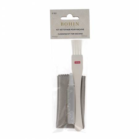 Contains machine oil, brush and a anti-static cloth.